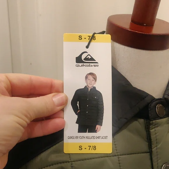 New! Quiksilver Youth Insulated Shirt Jacket size Small, 7/8 Weatherproof Y2K - Picture 7 of 7